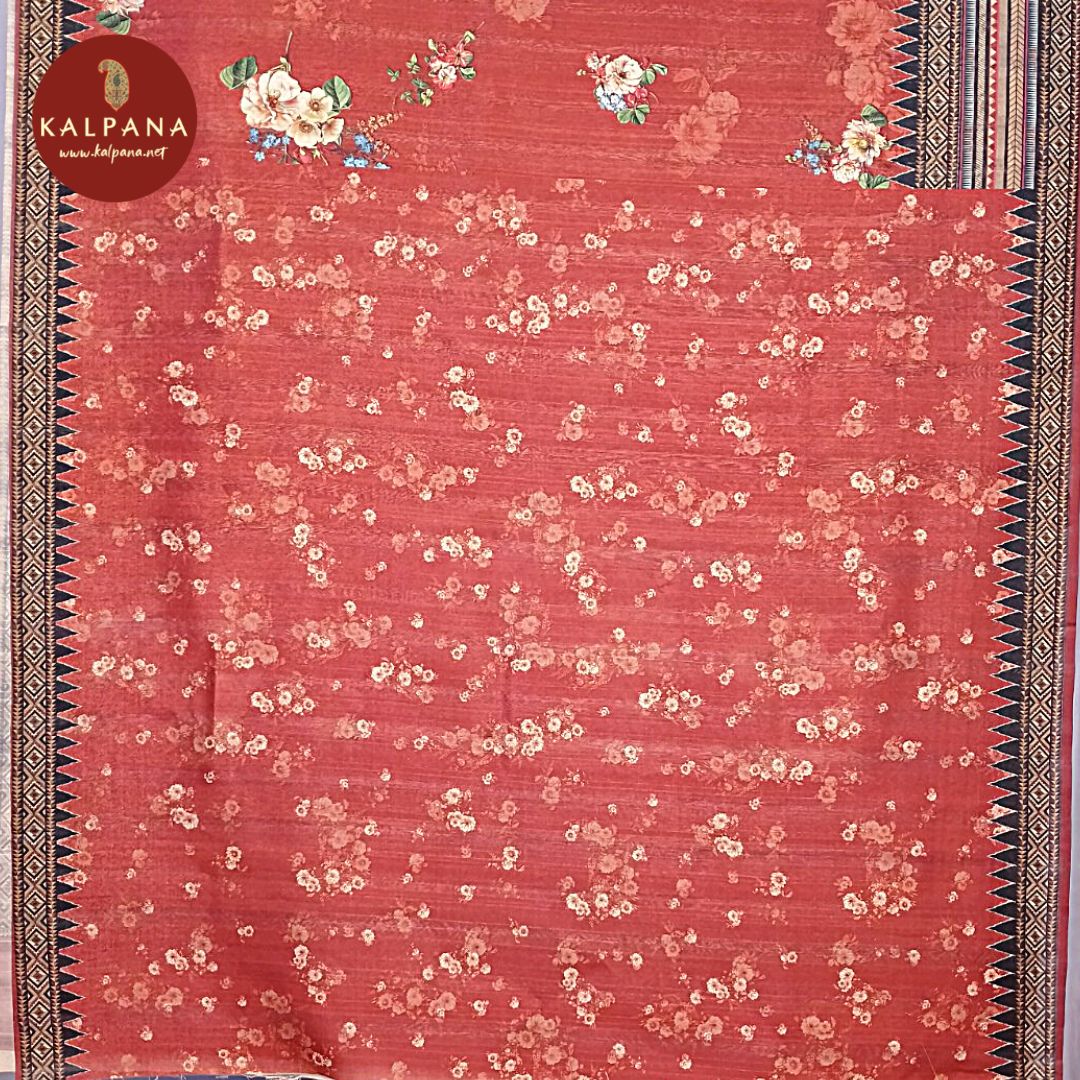 Printed Blended Tussar Silk Saree - Kalpana