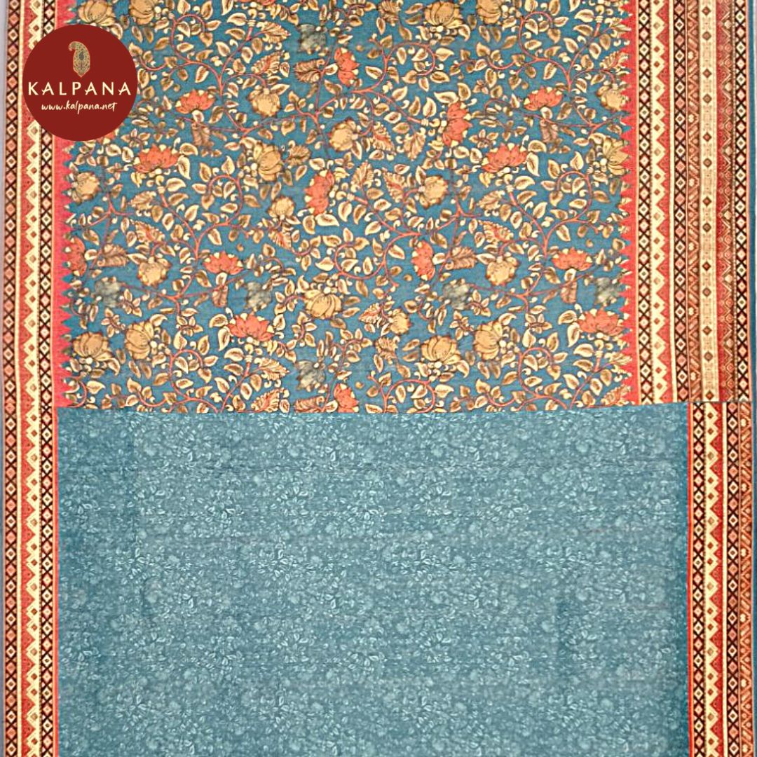 Printed Blended Tussar Silk Saree - Kalpana