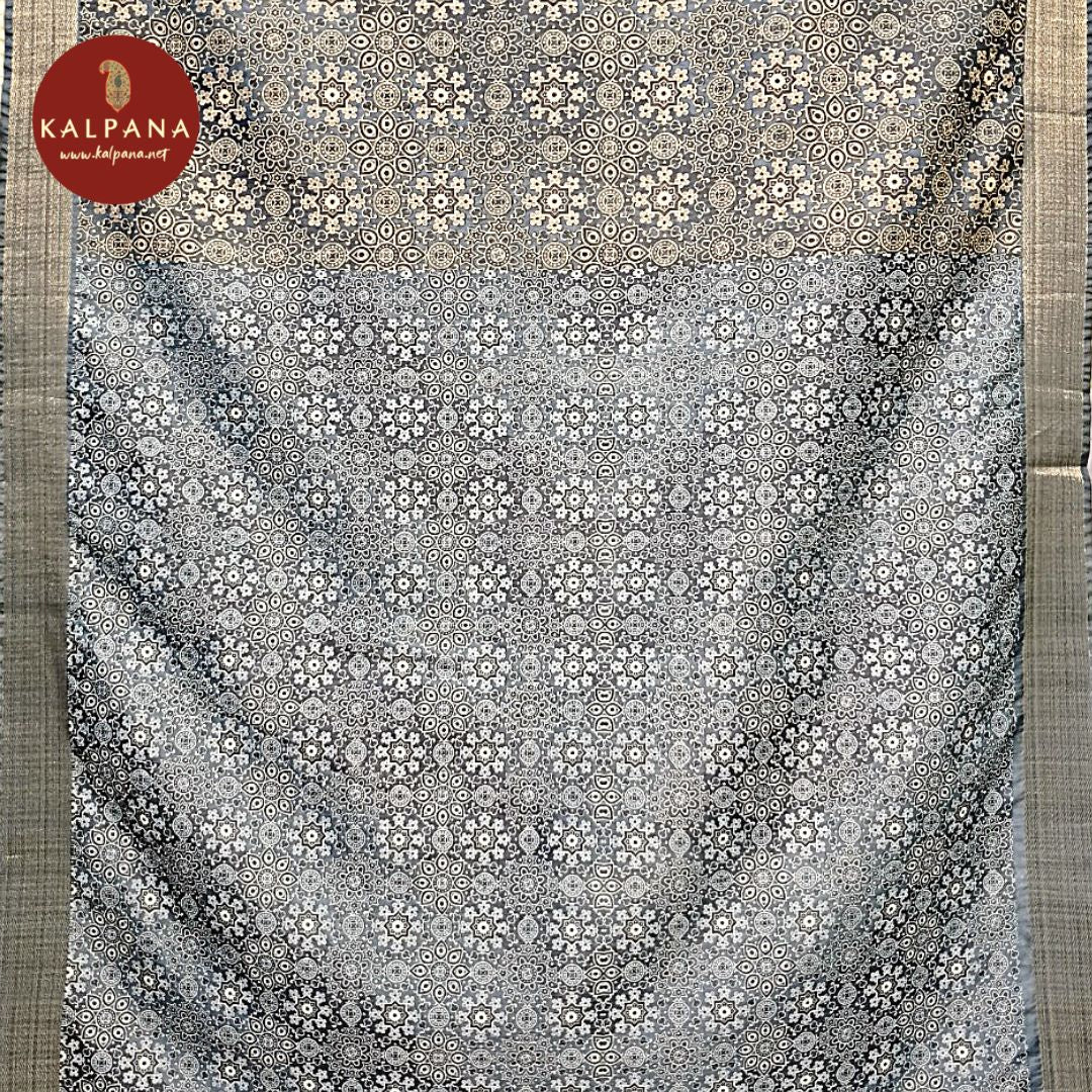 Printed Blended Tussar Silk Saree - Kalpana