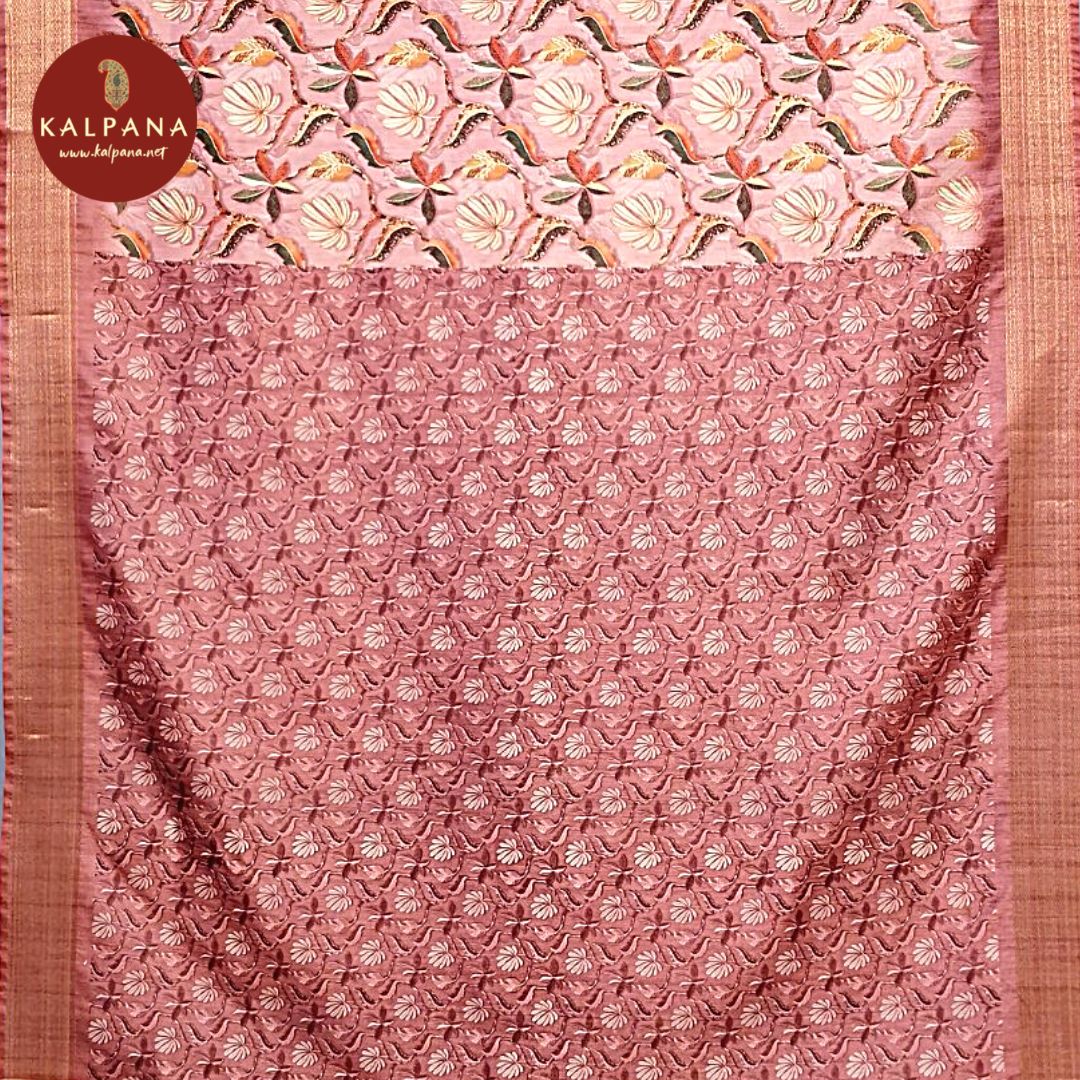 Printed Blended Tussar Silk Saree - Kalpana