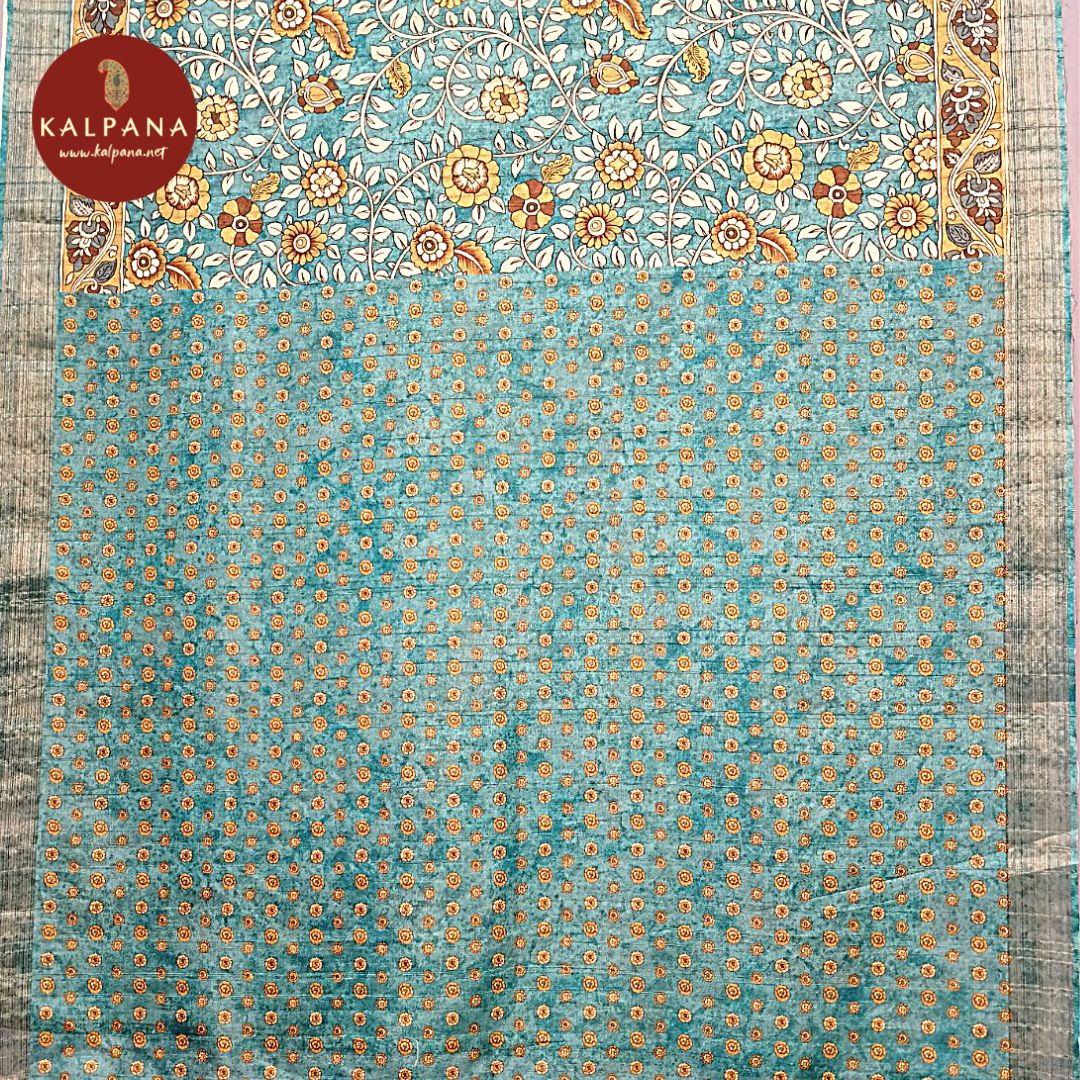 Printed Blended Tussar Silk Saree - Kalpana