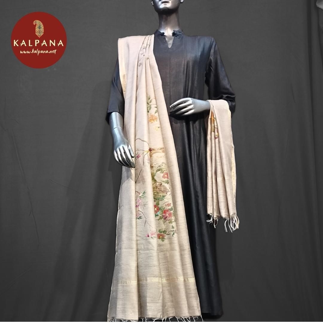 Hand Painted Pure Munga Silk Dupatta