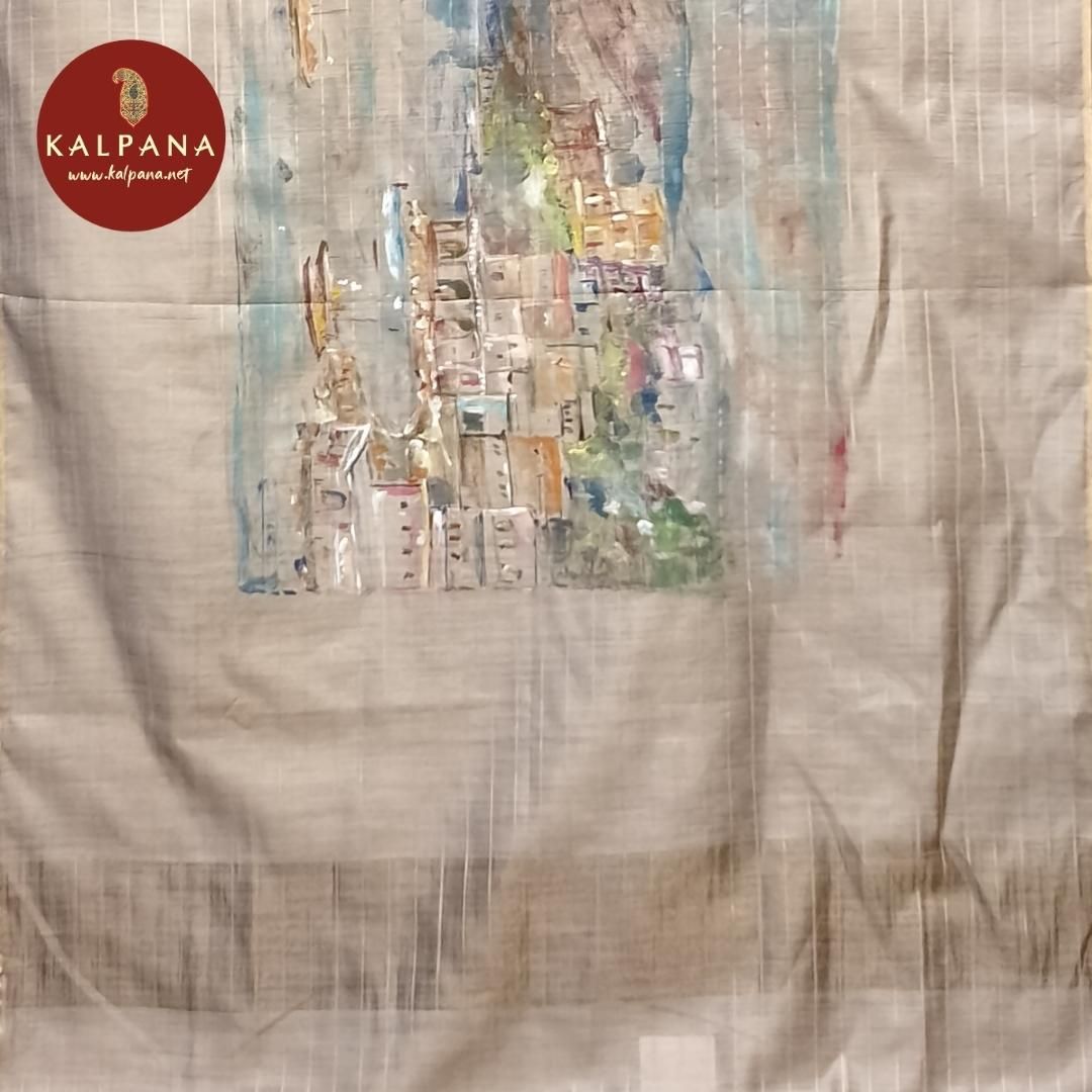 Hand Painted Pure Munga Silk Dupatta - Kalpana