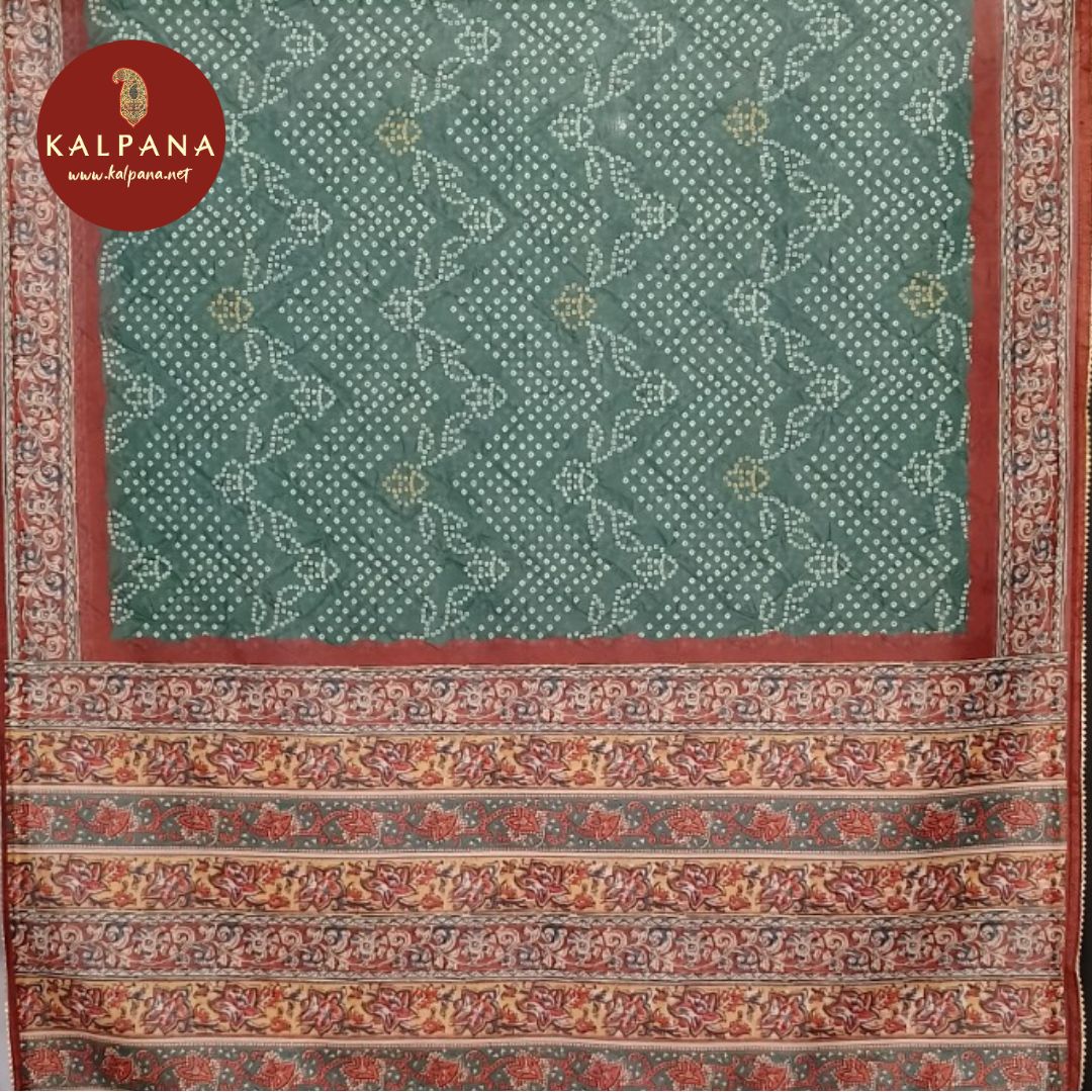 Bandhani Printed Blended SICO Cotton Unstitched Suit - Kalpana
