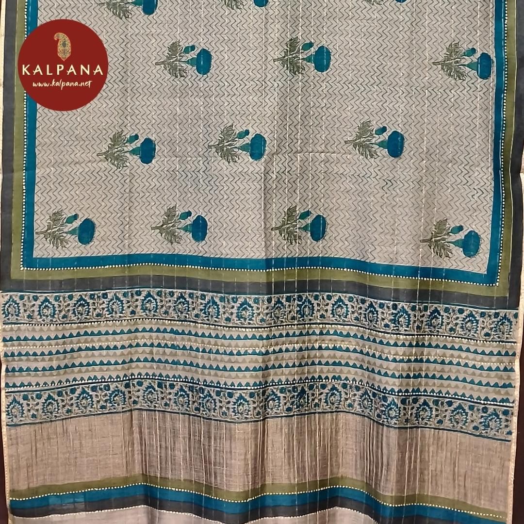 Handloom Pure Tussar Silk Dupatta - Kalpana