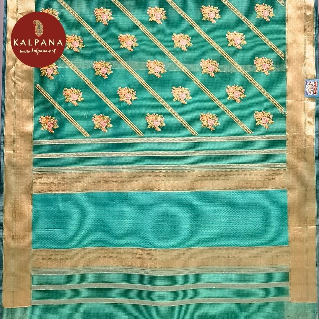 Banarasi Embroidery Blended Cotton Saree