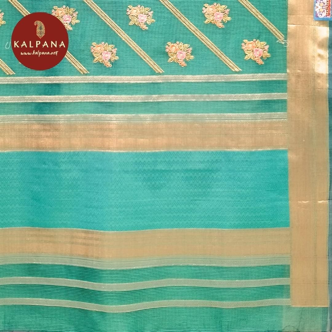 Banarasi Embroidery Blended Cotton Saree