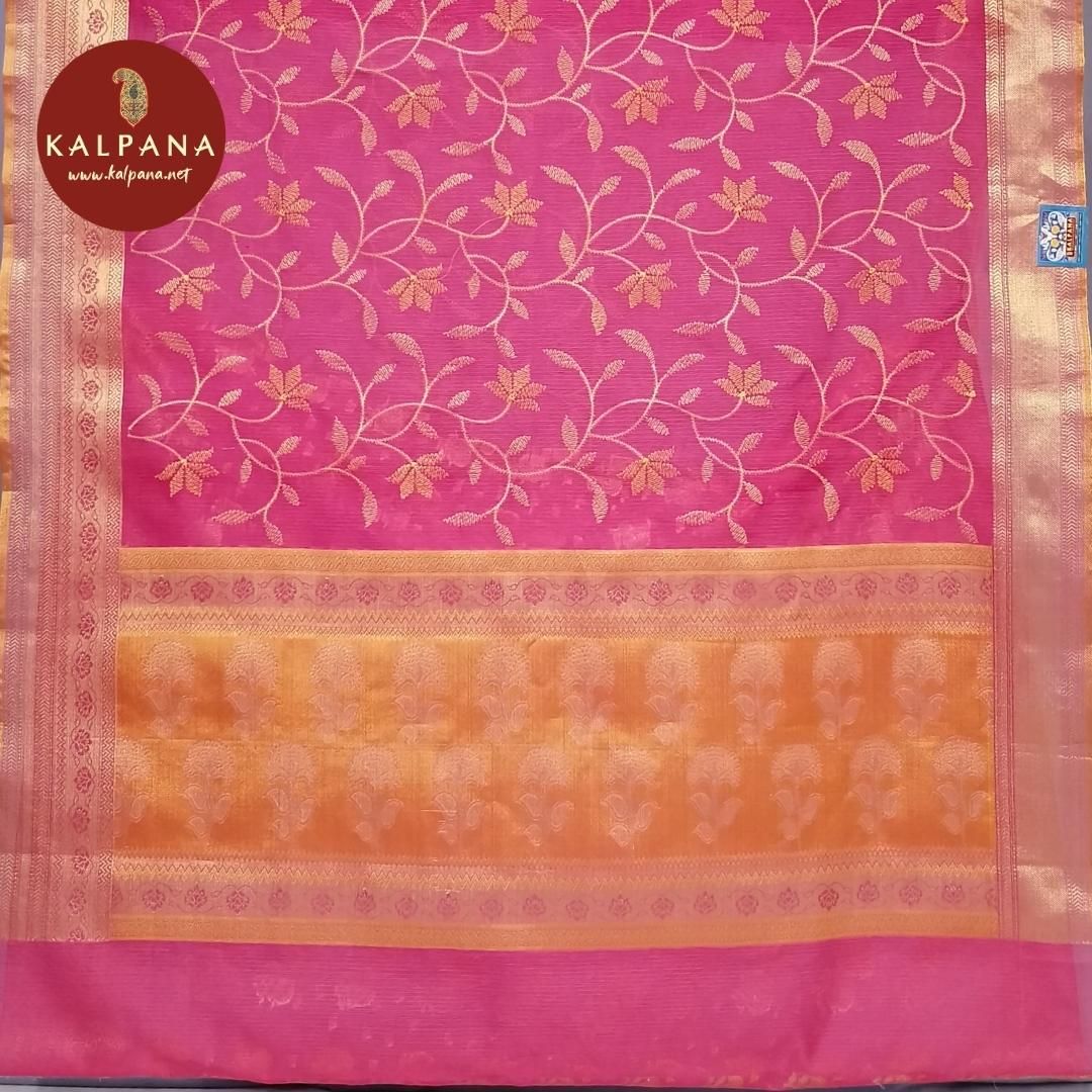 Banarasi Embroidery Blended Cotton Saree