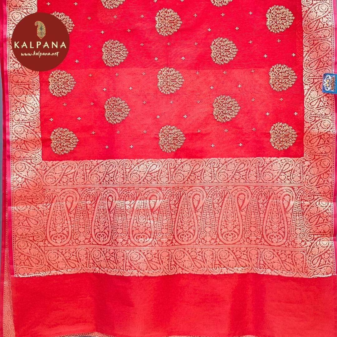 Banarasi Embroidery Blended Cotton Saree