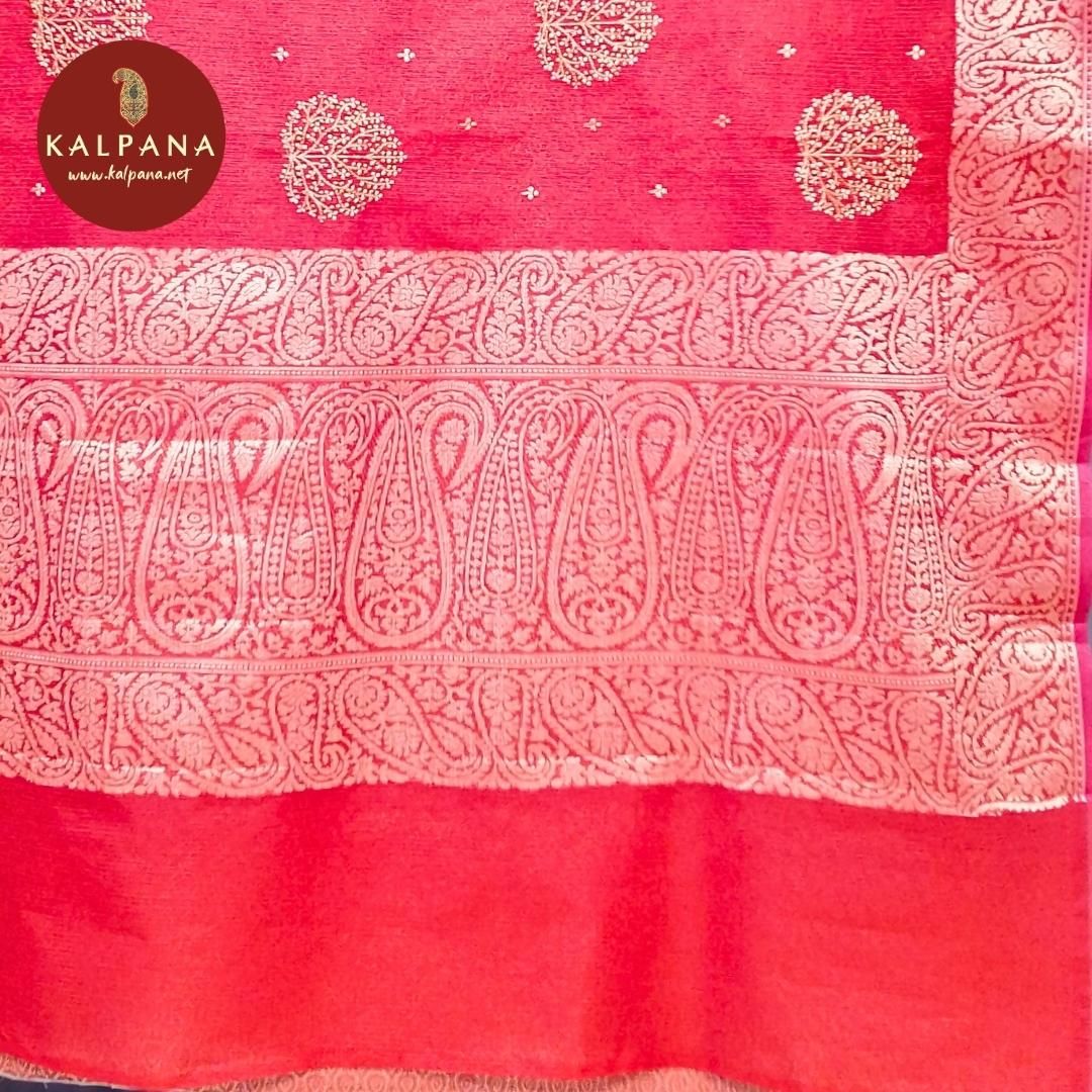 Banarasi Embroidery Blended Cotton Saree