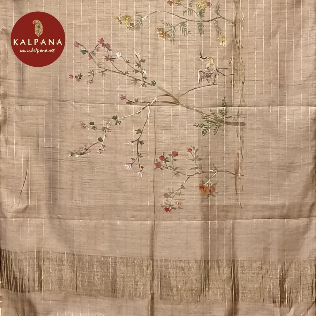 Hand Painted Pure Munga Silk Dupatta