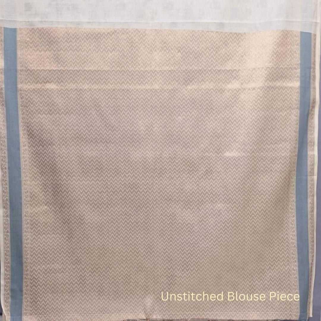 Banarasi Woven Blended SICO Cotton Saree - Kalpana