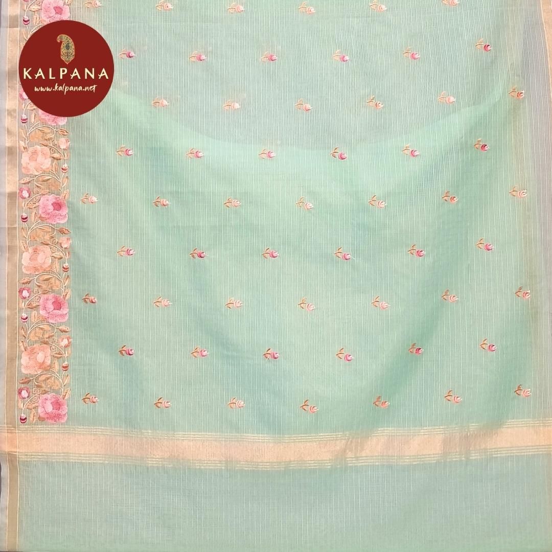Embroidery Blended SICO Cotton Saree