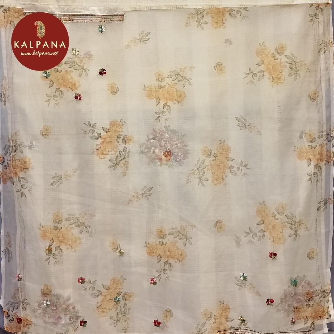 Embroidery Blended Silk Kota Saree