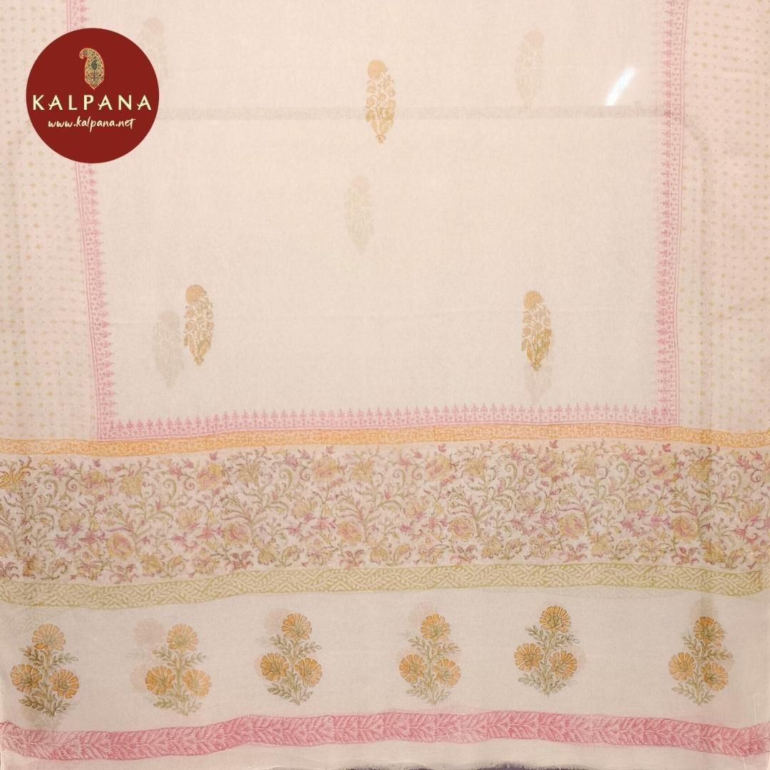 Resham Work Machine Work Pure Cotton Unstitched Suit - Kalpana