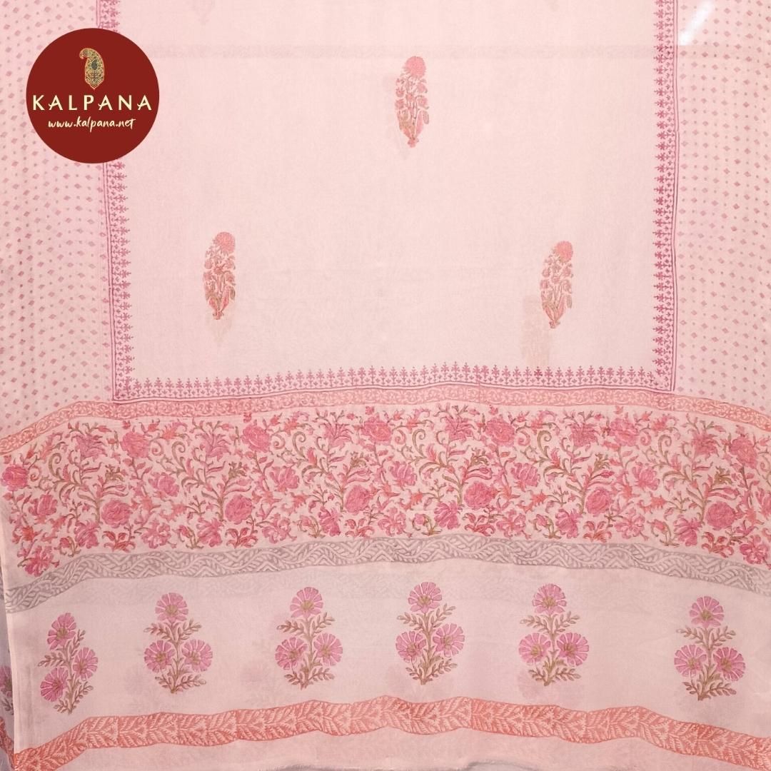 Resham work Pure Cotton Unstitched Suit - Kalpana