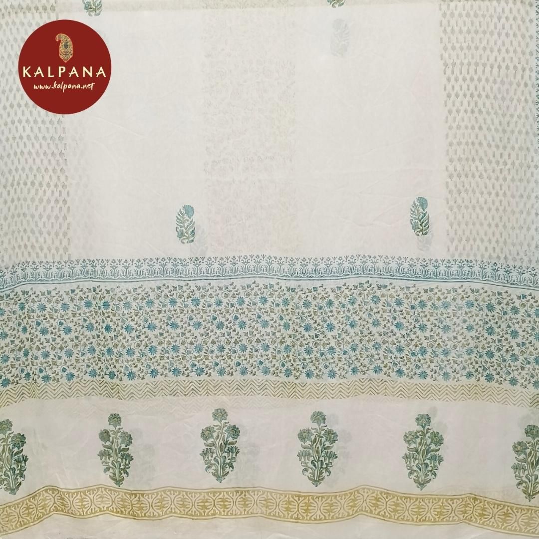 Resham work Embroidery Pure Cotton Unstitched Suit - Kalpana