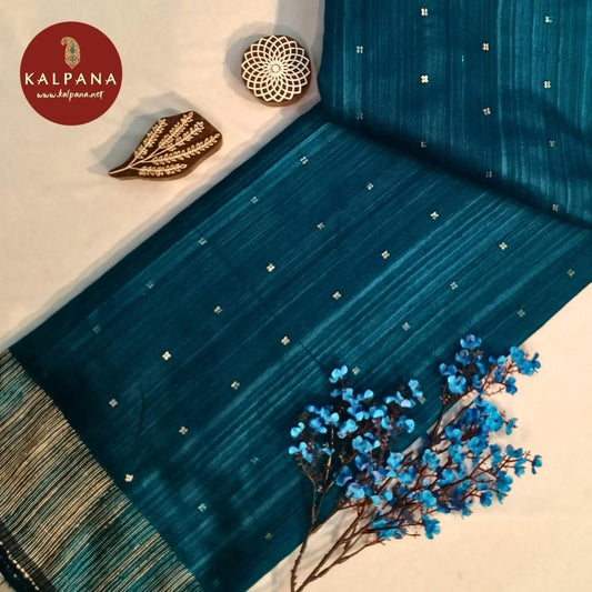 DarkBlue Dupion Handloom Pure Silk Saree with Woven Border. The Palla is Woven. The Self colored Plain Unstitched Blouse with woven border has Woven Border Perfect for Multi Occasion Wear in Autumn & Winter season(s). Dry Clean Only.
Saree 5.4 mts
Blouse 0.8 mts
Country Of Origin:India
Weight: 500 gms