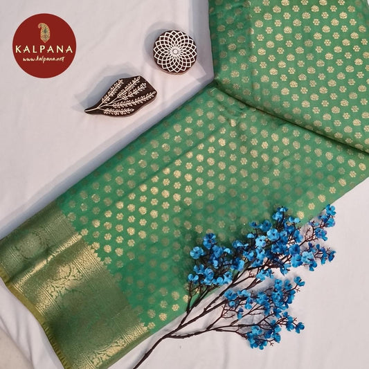 LightGreen Benarasi Woven Blended Silk Saree with Woven Zari Border. The Palla is Woven Zari. The Self colored Woven Zari Unstitched Blouse has Zari Border Perfect for Semi Formal Wear in Autumn & Winter season(s). Dry Clean Only.
Saree 5.4 mts
Blouse 0.8 mts
Country Of Origin:India
Weight: 500 gms