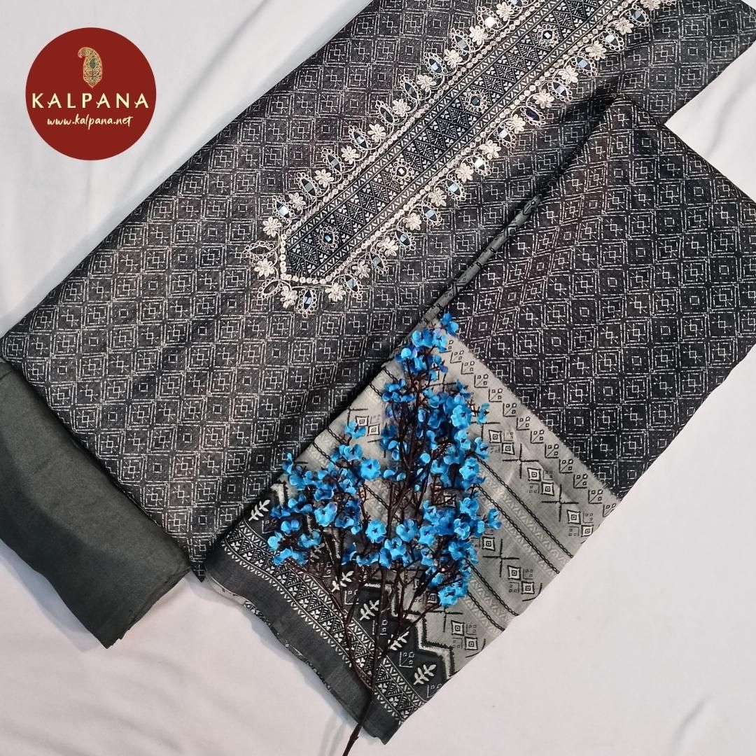 Shirt: Grey Coloured Embroidery SICO Cotton Unstitched Suit.
Dupatta: Grey Color Printed SICO Cotton Border.
Bottom: Grey SICO Cotton Bottom.
Perfect for Semi,Formal,Wear.
Recommended for winter season(s). Dry Clean Only
Shirt Fabric: 2.5 mts
Salwar Fabric: 2.4 mts
Dupatta: 2.4 mts
Country Of Origin:India
Weight: 500 gms