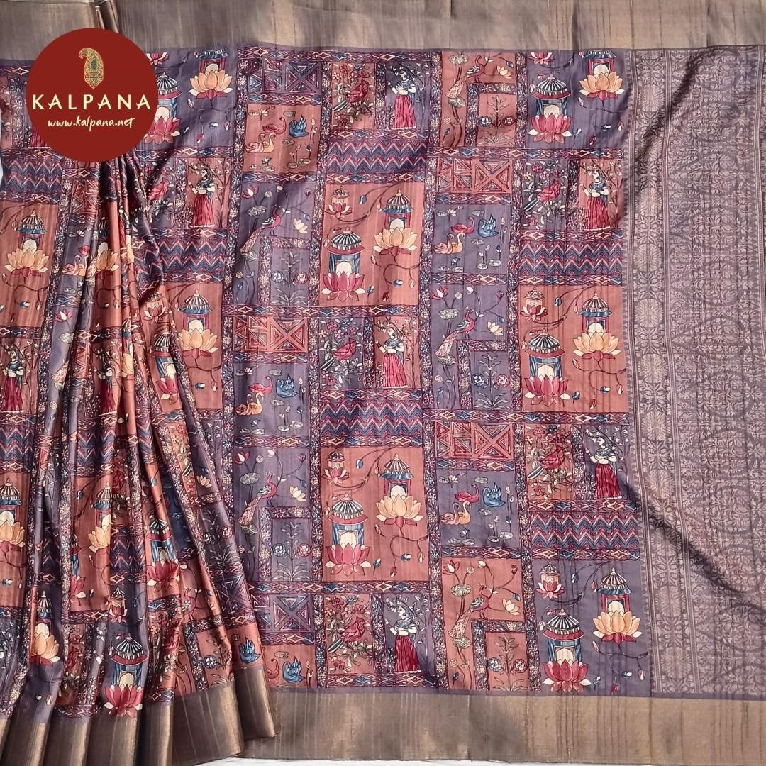 Printed Blended Tussar Silk Saree