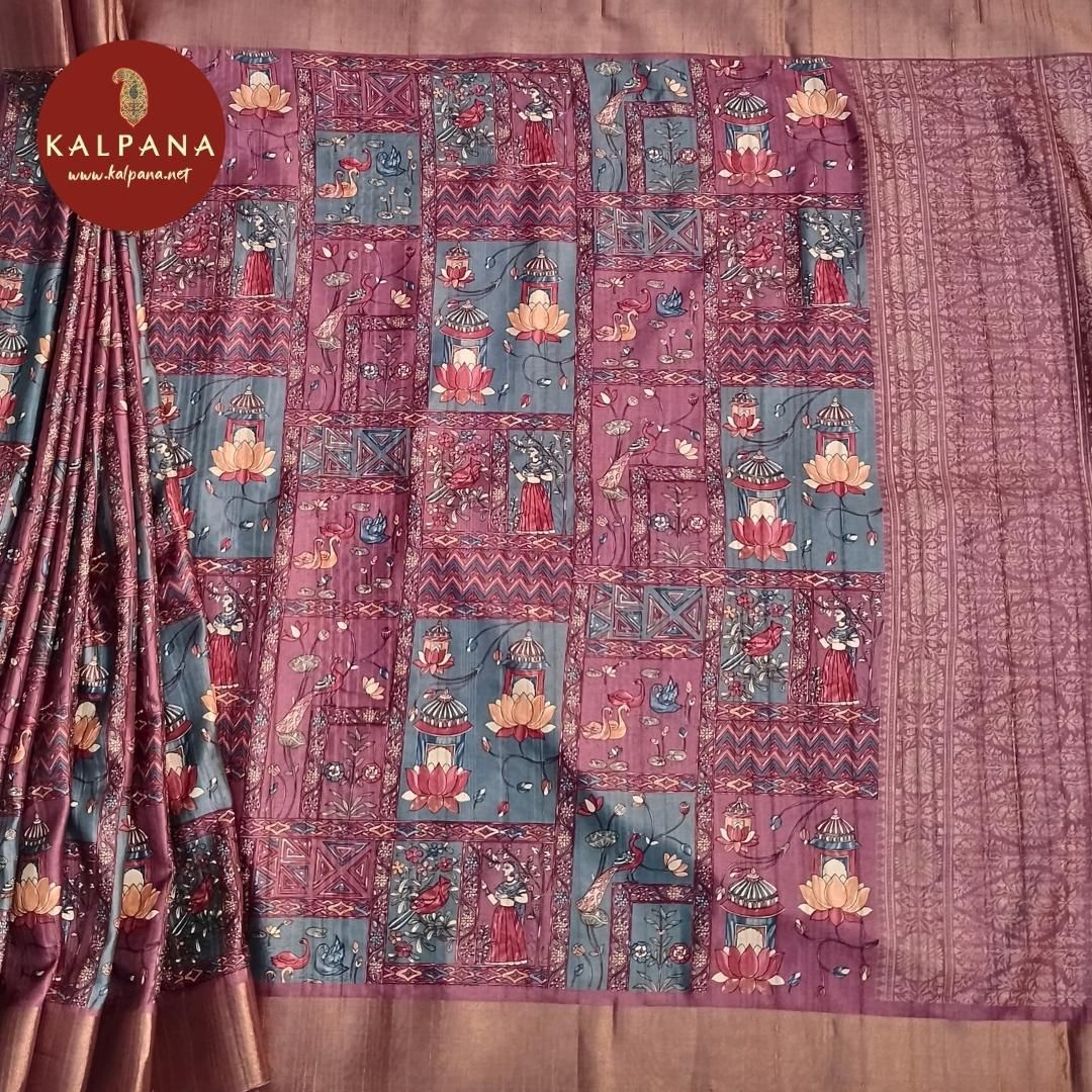 Printed Blended Tussar Silk Saree