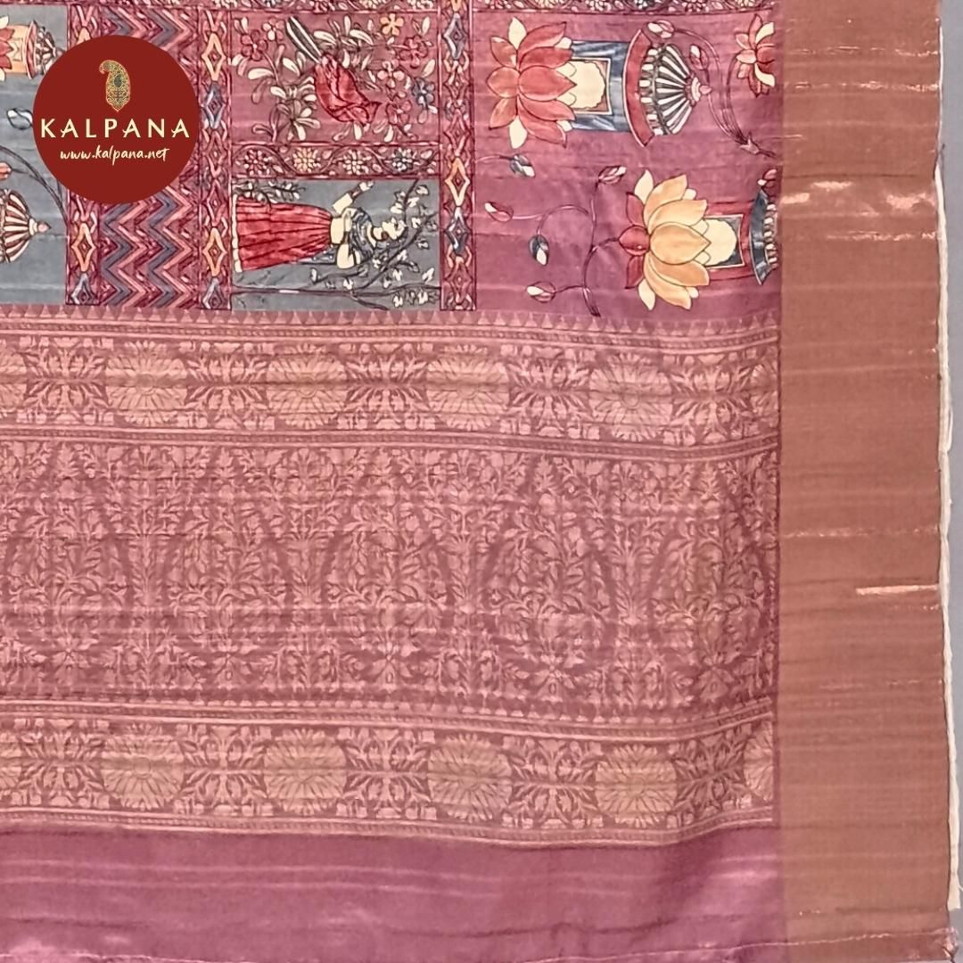 Printed Blended Tussar Silk Saree