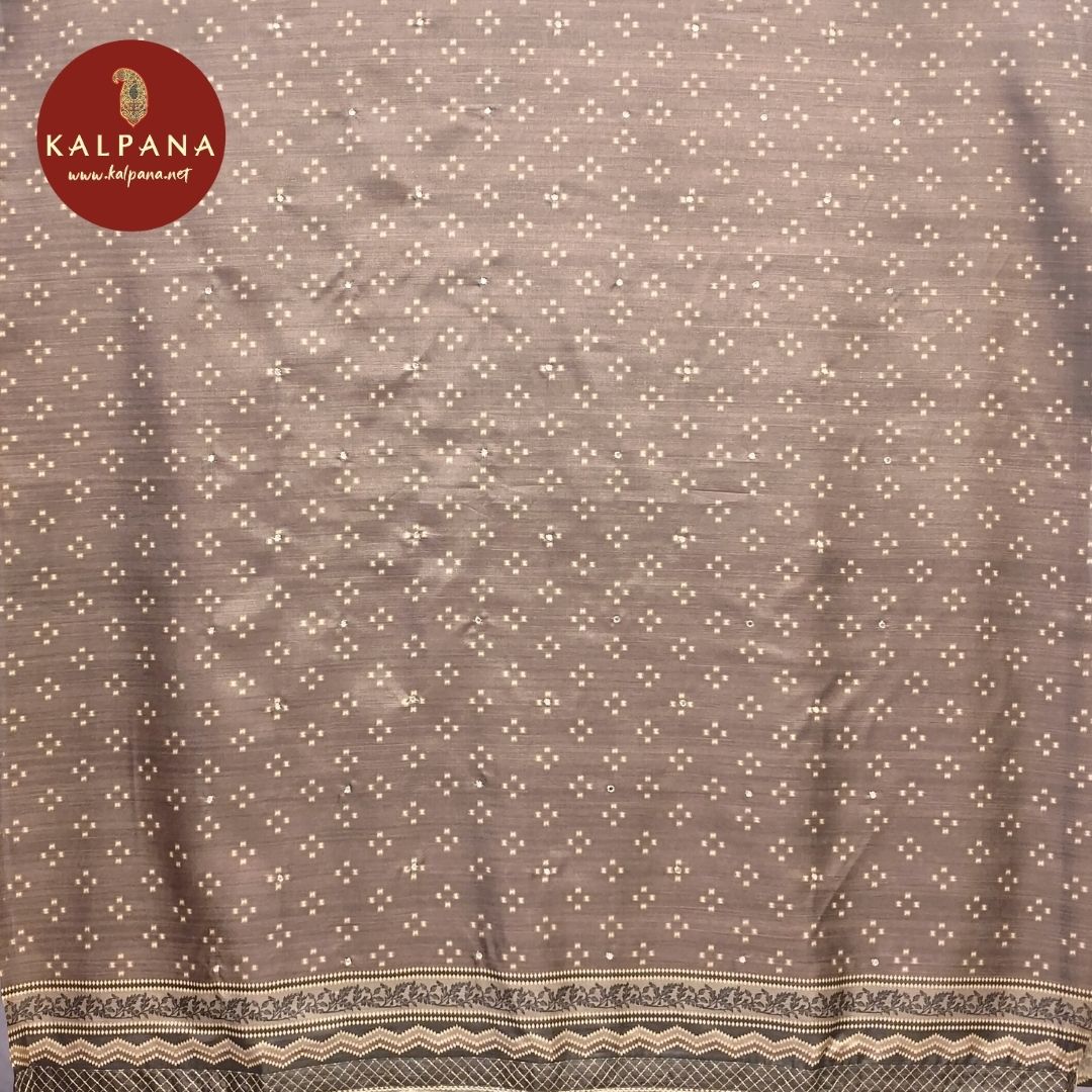 Embroidery Blended Tussar Unstitched Suit