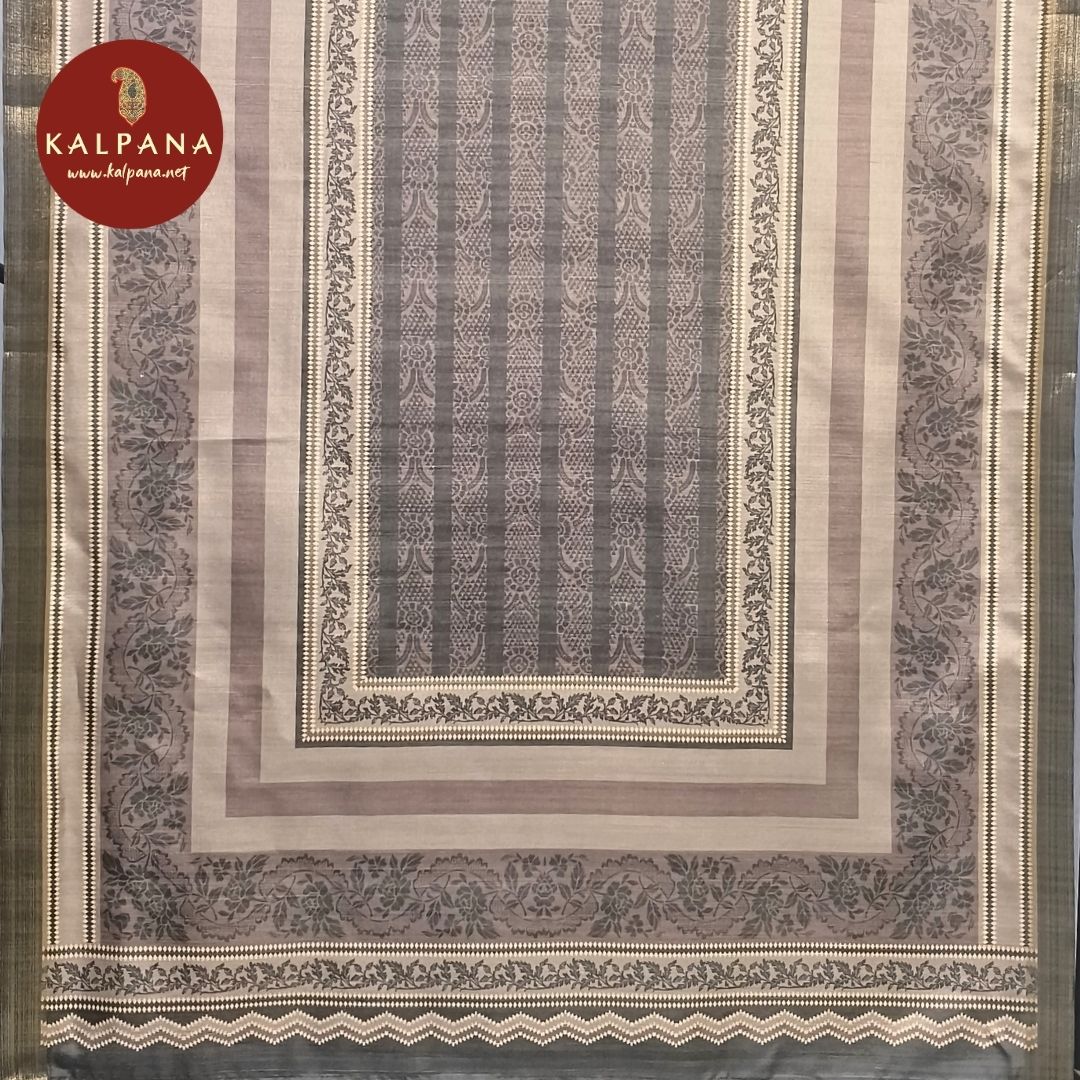 Embroidery Blended Tussar Unstitched Suit