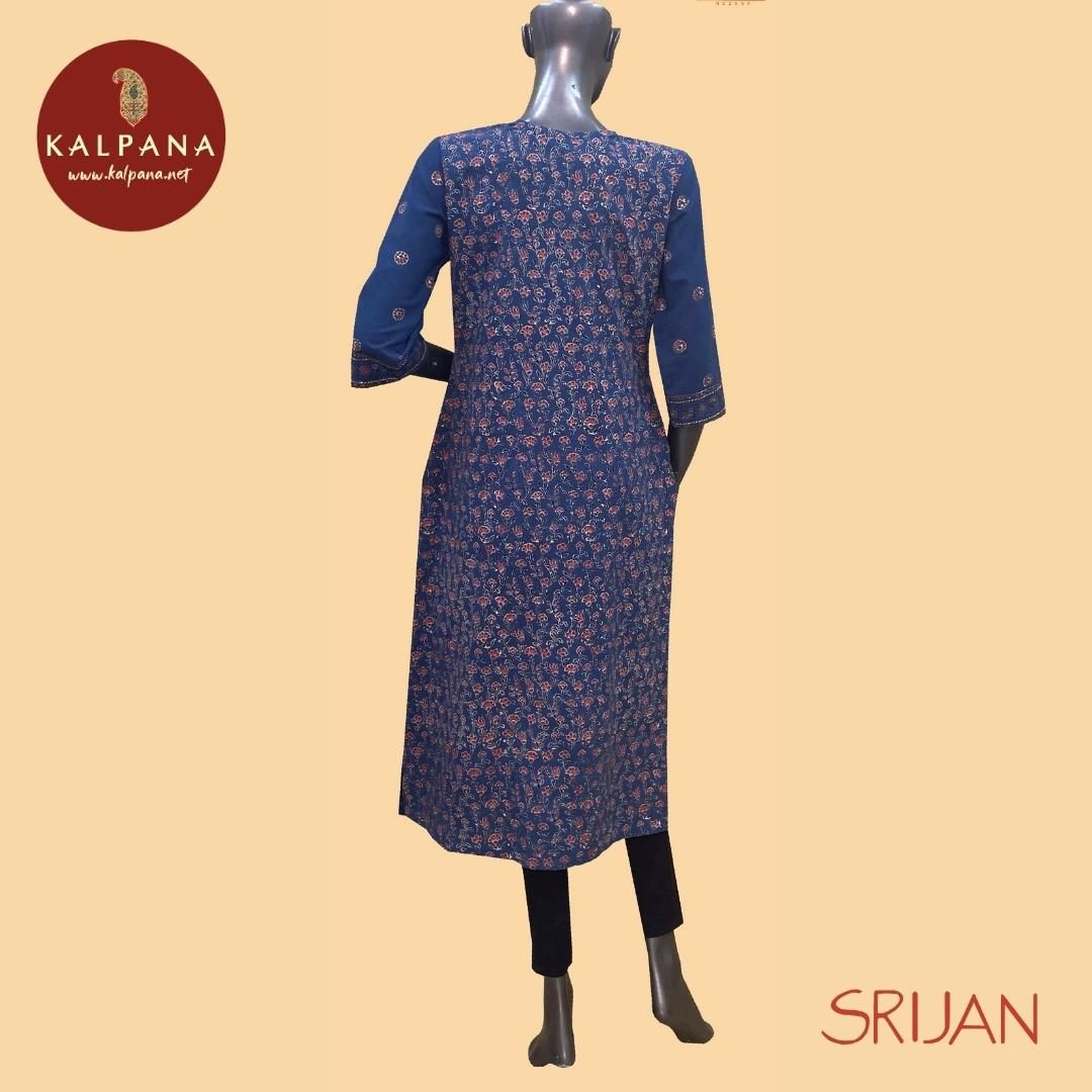 Ajrakh Pure Cotton Kurta - Kalpana