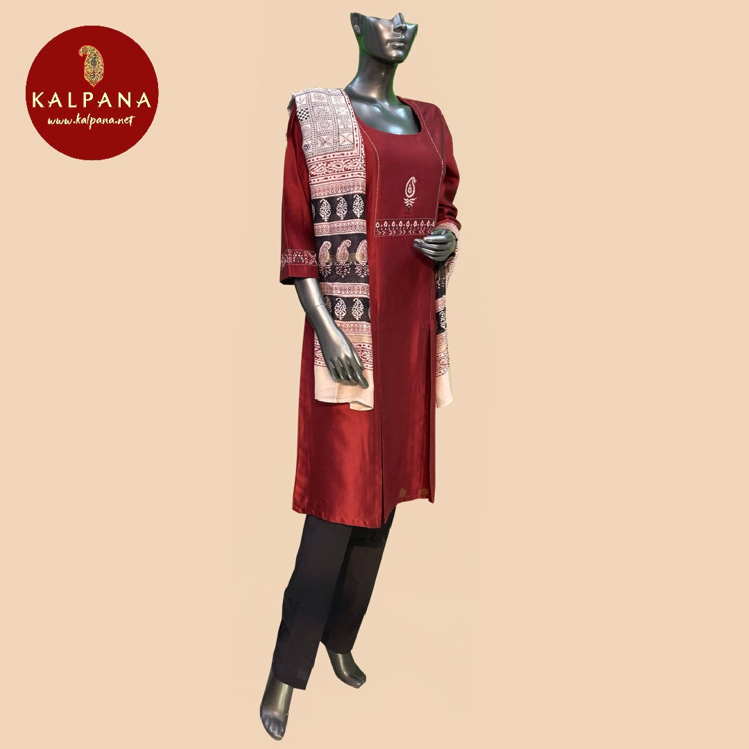 A Line Pure Chanderi Salwar Kameez