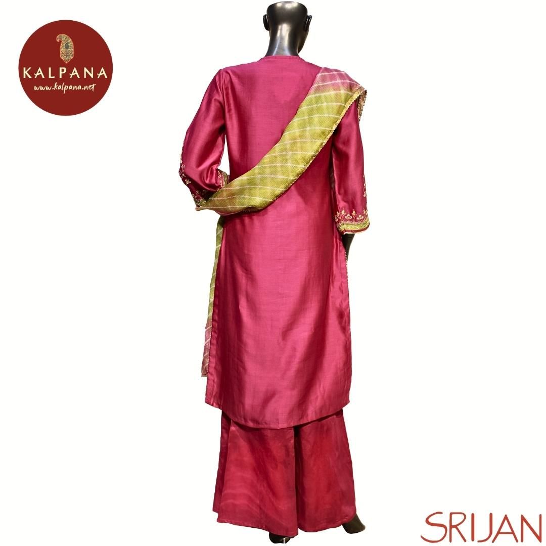 Gotta Patti A Line Pure Chanderi Salwar Kameez