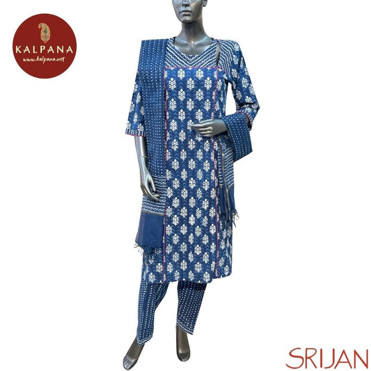 Top : Indigo Princess Line Pure Cotton Shirt with All Over Printed and Self Border. The Neckline is Keyhole
Dupatta: It comes with Self matched Blue color Printed Silk Kota Dupatta.
Bottom : The Cotton Pant is Blue.
Perfect for Semi Formal Wear. Recommended for Summer season(s). Dry Clean Only
Country Of Origin:India
Weight: 500 gms