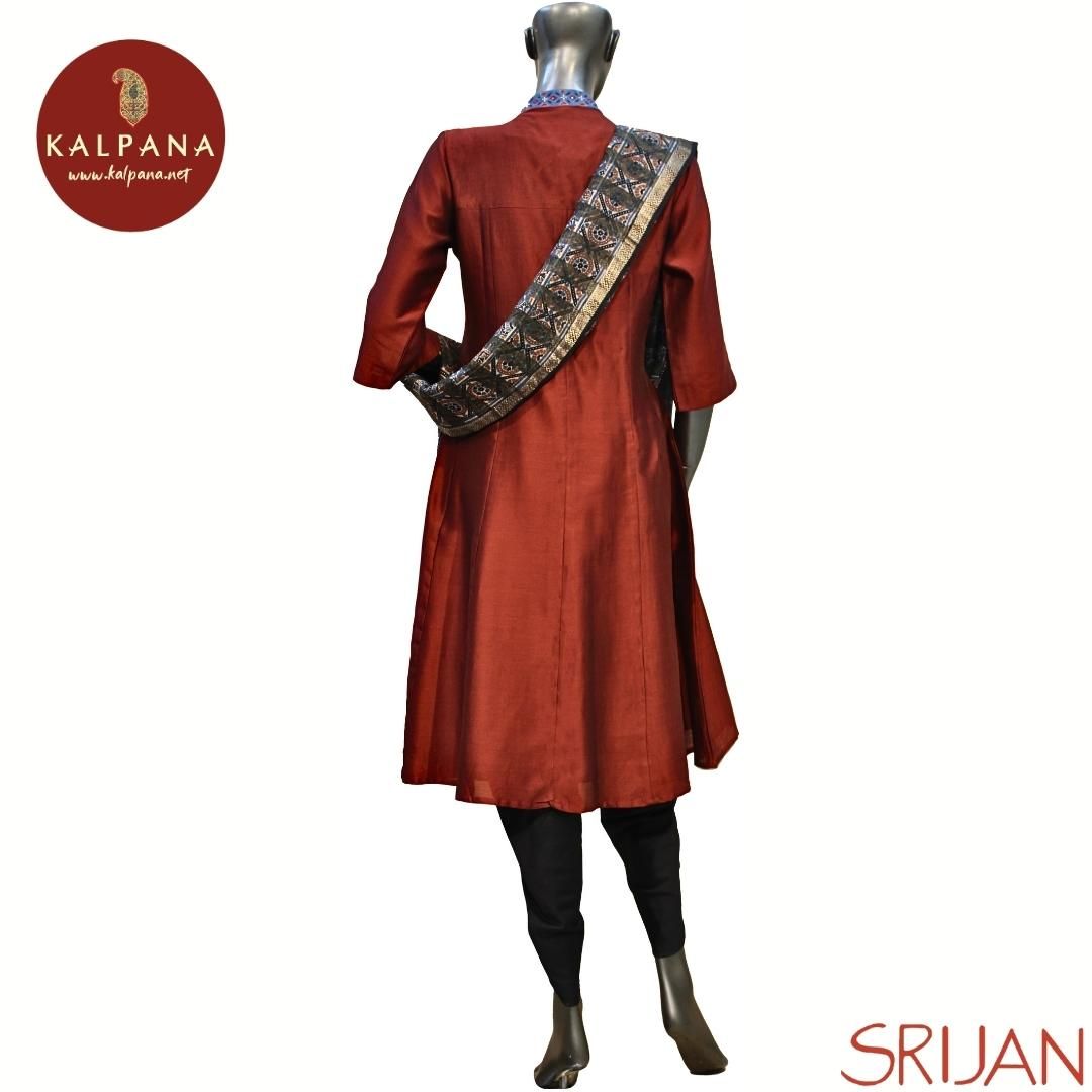 Ajrakh Small Kalidaar Pure Chanderi Salwar Kameez