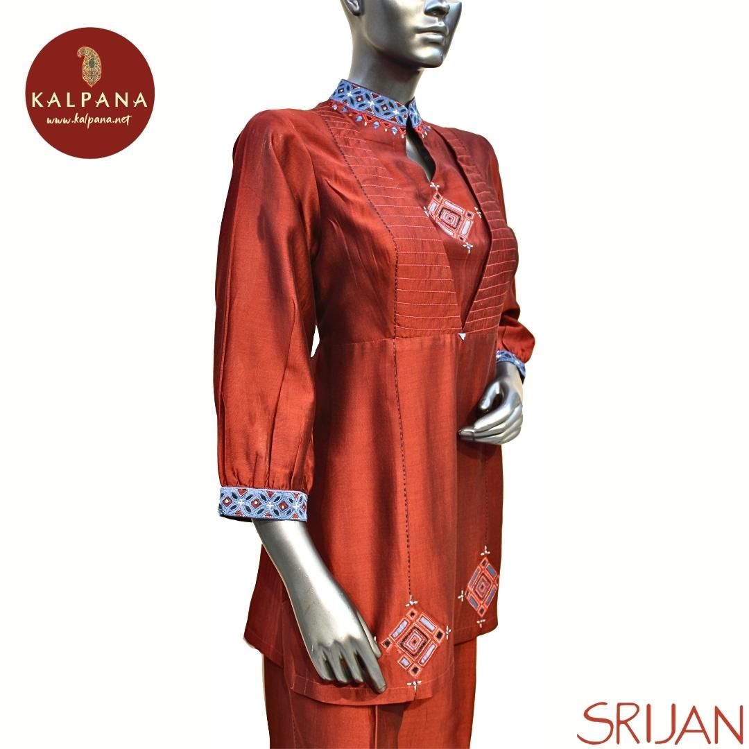 Ajrakh Princess Line Pure Chanderi Co-ord Set