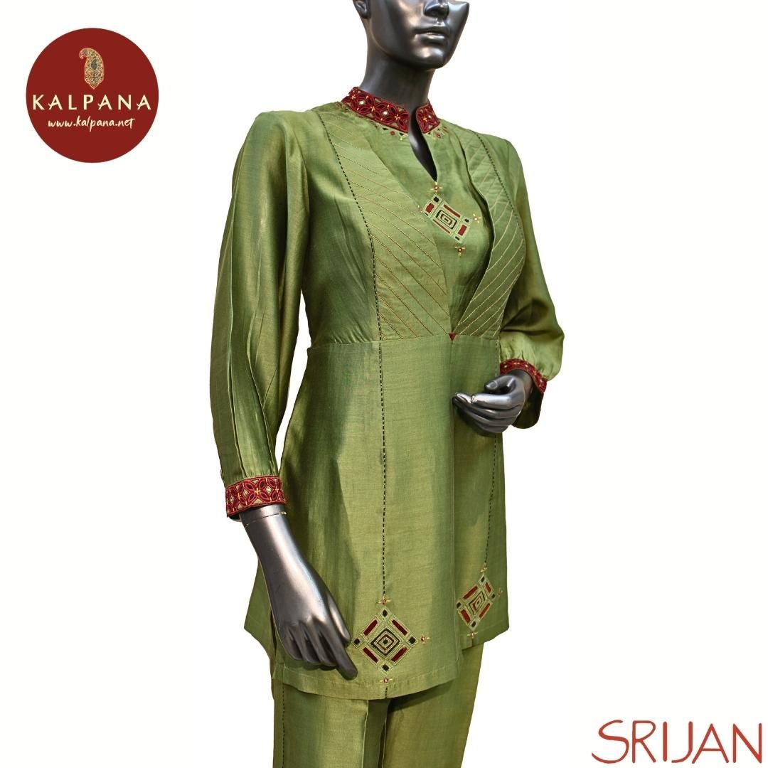 Ajrakh Princess Line Pure Chanderi Co-ord Set