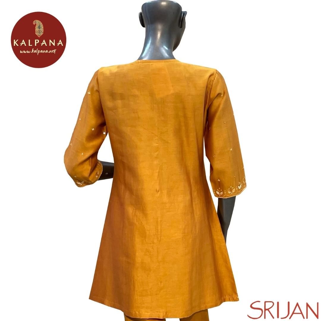 Chikkankari A Line Pure Chanderi Salwar Kurta - Kalpana