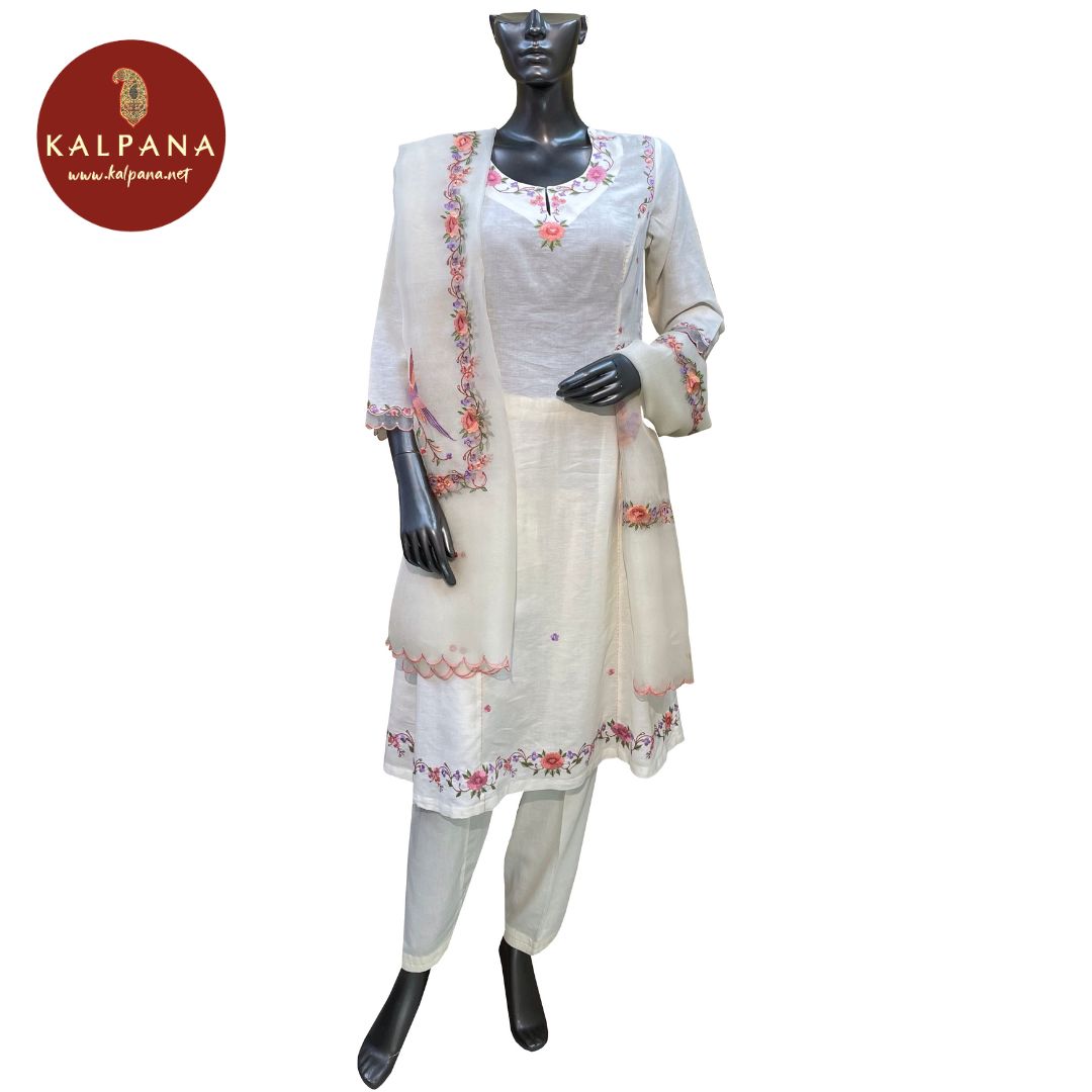 Top : Parsi Gara A Line Pure Cotton Satin Shirt with All Over Embroidery and Embroidered Border. The Neckline is Embroidered
Dupatta: It comes with Self matched Off White color Embroidered Parsi Organza Dupatta with Embroidered Border.
Bottom : The Cotton is Off White.
Perfect for Semi Formal Wear. Recommended for Summer season(s). Dry Clean Only
Country Of Origin:India
Weight: 750 gms