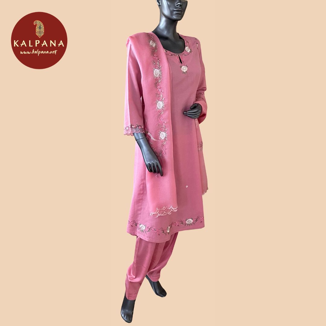 Parsi Gara A Line Pure Cotton Satin Salwar Kameez