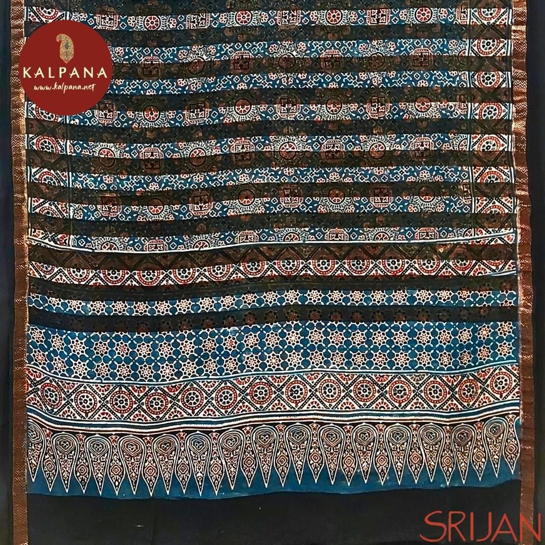 Ajrakh Small Kalidaar Pure Chanderi Salwar Kameez