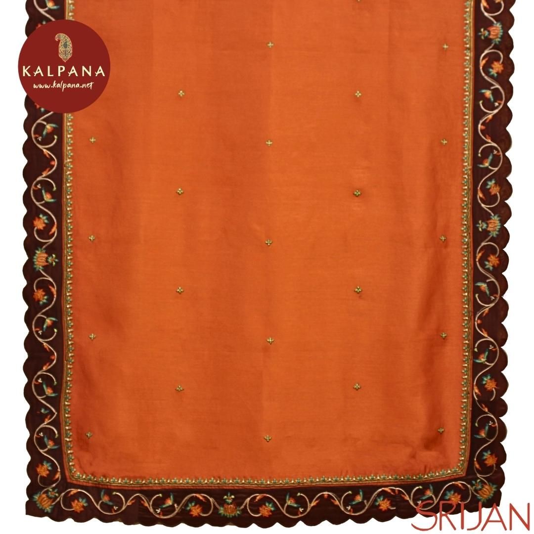 Kashmiri Crewel embroidery Small Kalidaar Pure Chanderi Salwar Kameez