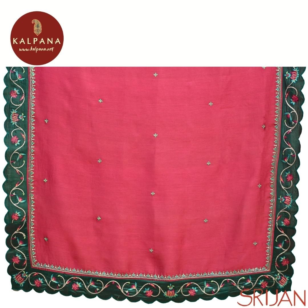 Kashmiri Crewel embroidery A Line Pure Chanderi Salwar Kameez