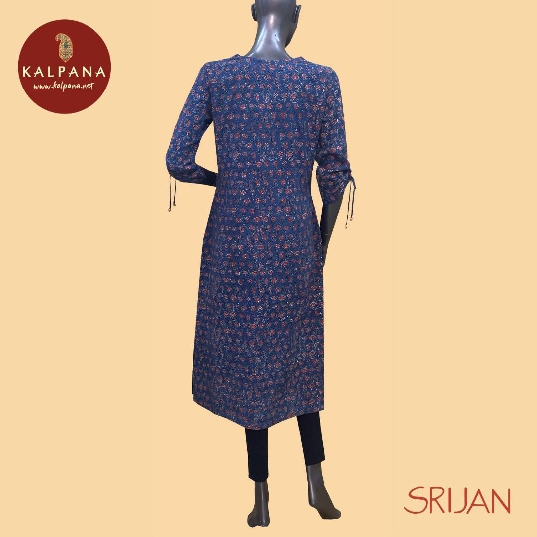 Ajrakh Pure Cotton Kurta - Kalpana