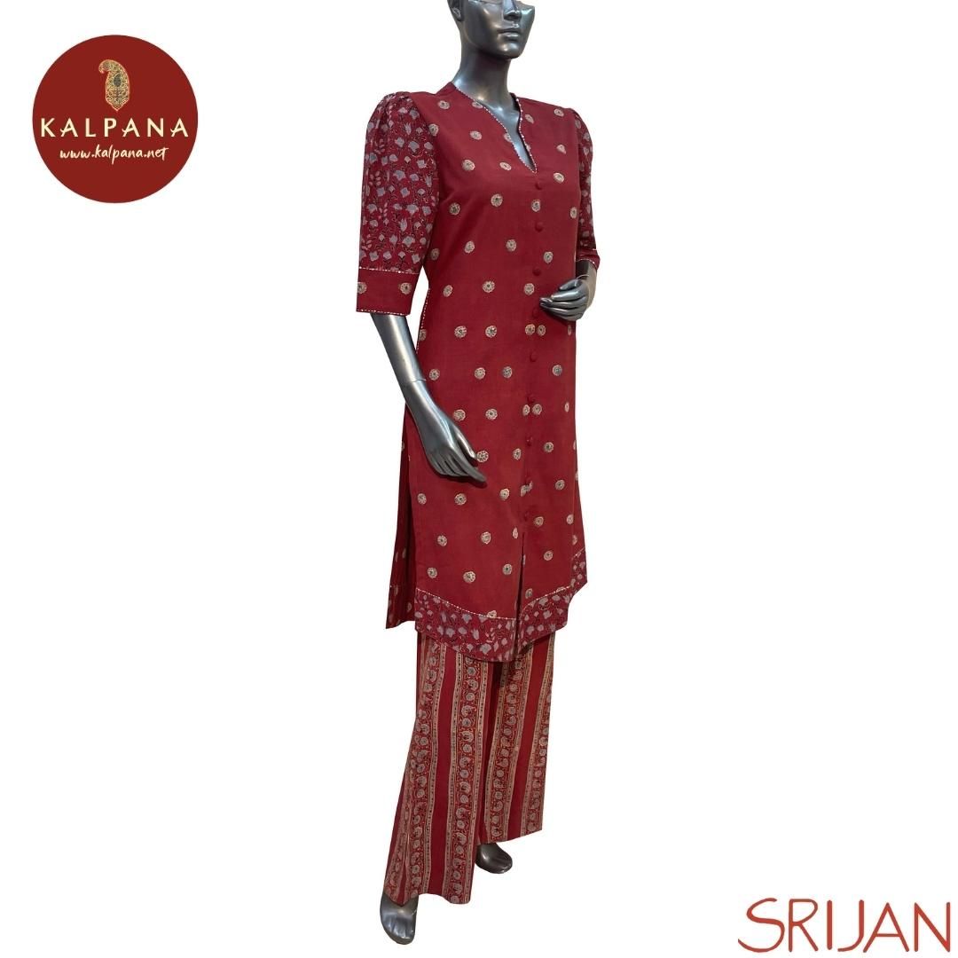 Ajrakh Front Open Pure Cotton Co-ord Set