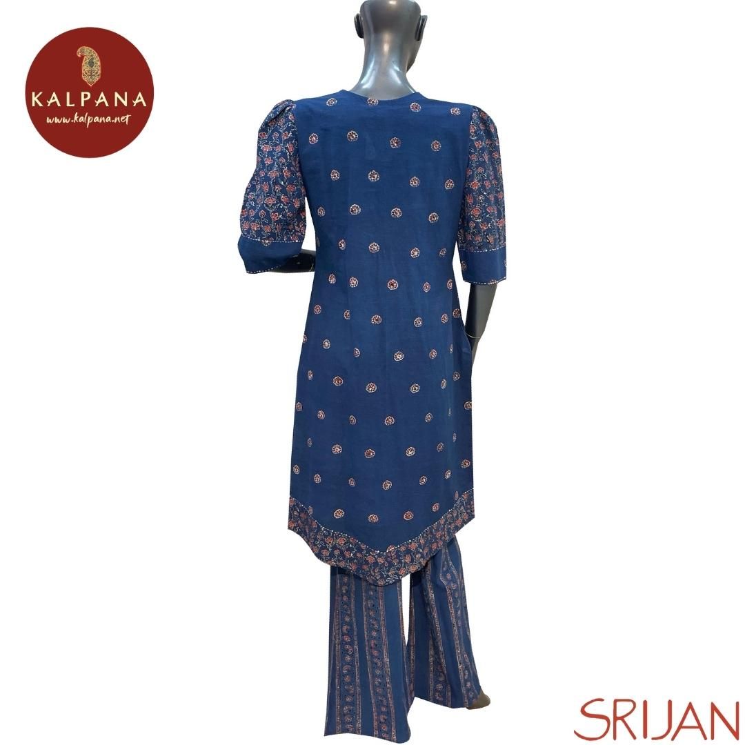 Ajrakh Front Open Pure Cotton Co-ord Set - Kalpana