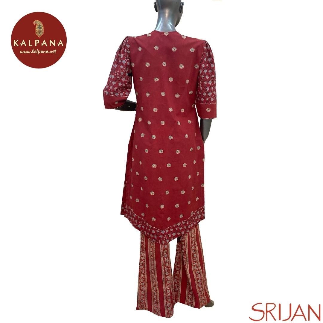Ajrakh Front Open Pure Cotton Co-ord Set - Kalpana