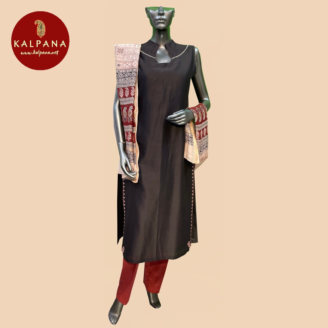 A Line Pure Chanderi Salwar Kameez