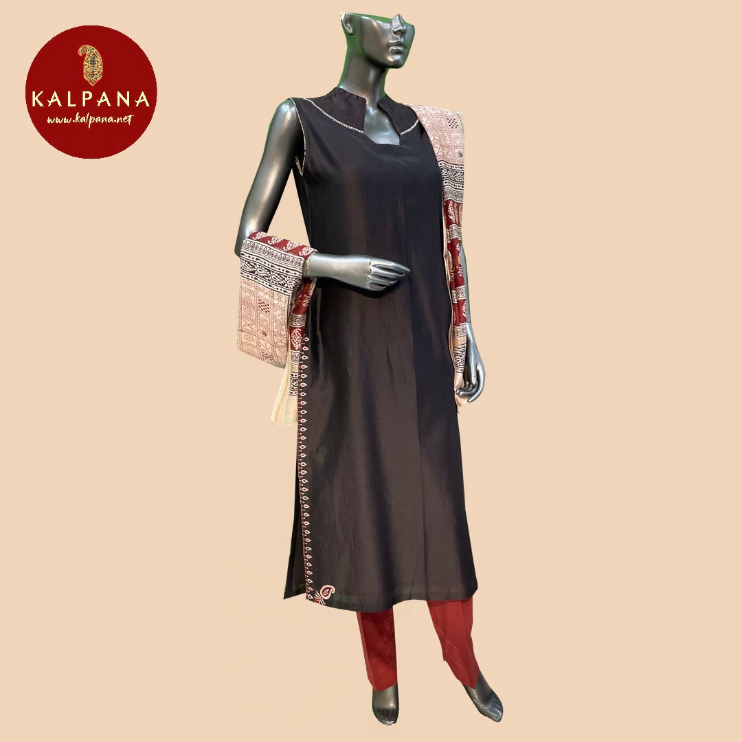A Line Pure Chanderi Salwar Kameez