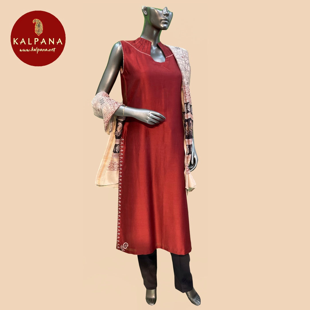 A Line Pure Chanderi Salwar Kameez