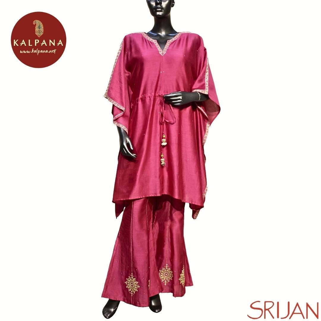 Top : Gota Patti Kaftan Pure Chanderi Shirt with All Over Plain with Embroidery and Self Border. The Neckline is Round
Bottom : The Cotton Satin Sharara is Pink.
Perfect for Multi Occasion Wear. Recommended for Autumn & Winter season(s). Dry Clean Only
Country Of Origin:India
Weight: 450 gms